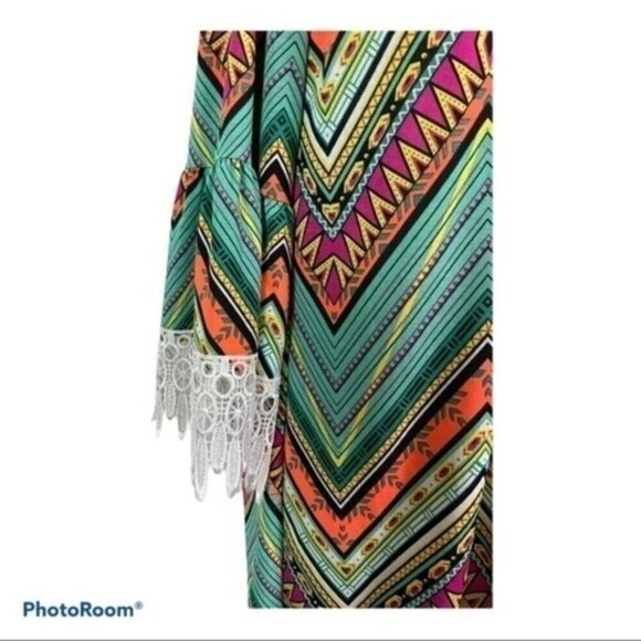 WINWIN Lace Trim Off Shoulder 1/2 Sleeve Top - Picture 4 of 9